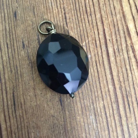 Ladies Black Pendant, Necklace Pendant, Glass Ladies Pendant for Necklace - Picture 3 of 4